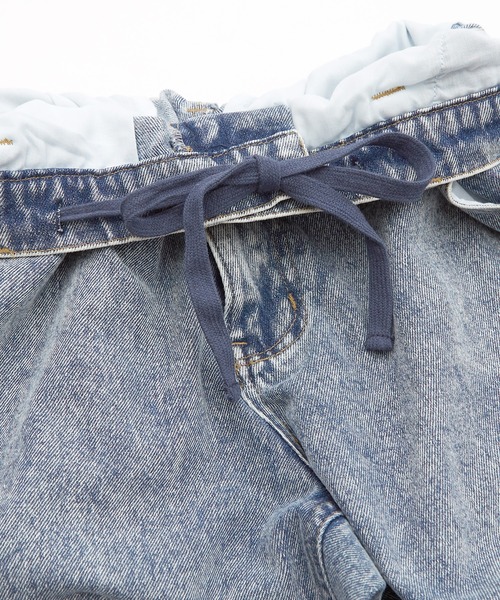 SIDEWAY STANCE(サイドウェイスタンス)の「【SIDEWAY STANCE】ケミカルウォッシュ デニム ワイドカーゴパンツ(カーゴパンツ・メンズ・ネイビー/ブラック・LARGE/MEDIUM/SMALL)」の17枚目の写真