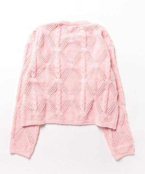 Mayree(メイリー)の「【AURORIA】ケーブル透かし編みニットプルオーバー(ニット/セーター・レディース・オフホワイト/ブルー/ピンク・FREE)」の12枚目の写真