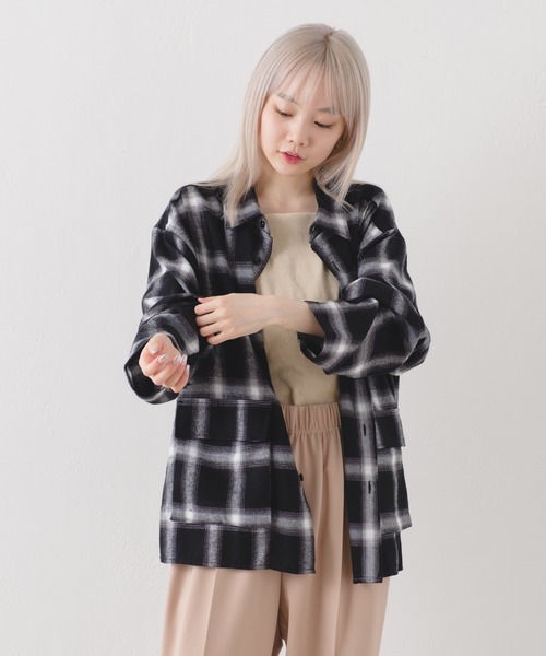 Y's ジャケット　ブラウス　シルク　チェック Y's GENDER-NEUTRAL AW24-25 | Yohji Yamamoto (ヨウジヤマモト