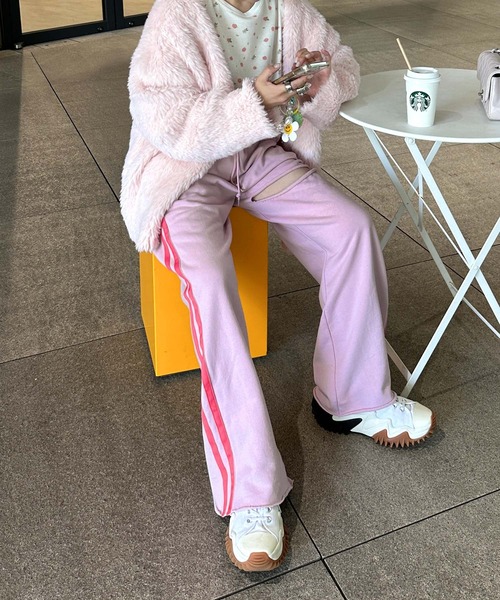 Alley by w closet（アリーバイダブルクローゼット）の「【Alley】MIXカラーフェザーヤーンカーディガン（カーディガン/ボレロ・レディース・イエロー/ピンク系/サックスブルー/オフホワイト・FREE）」の13枚目の写真