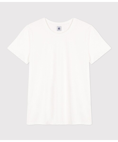 PETIT BATEAU（プチバトー）の「ライトジャージー半袖Ｔシャツ（Tシャツ/カットソー・レディース・ベージュ/ネイビー/ホワイト/ブラック・MEDIUM/XX-SMALL/LARGE/X-SMALL/SMALL）」の2枚目の写真