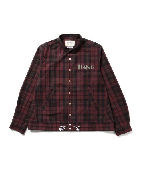 BEAMS BOY（ビームスボーイ）の「BEAMS BOY / タータンチェック プリント ドローコード ブルゾン（ブルゾン・レディース・ワイン/ネイビー・ONE SIZE）」の9枚目の写真