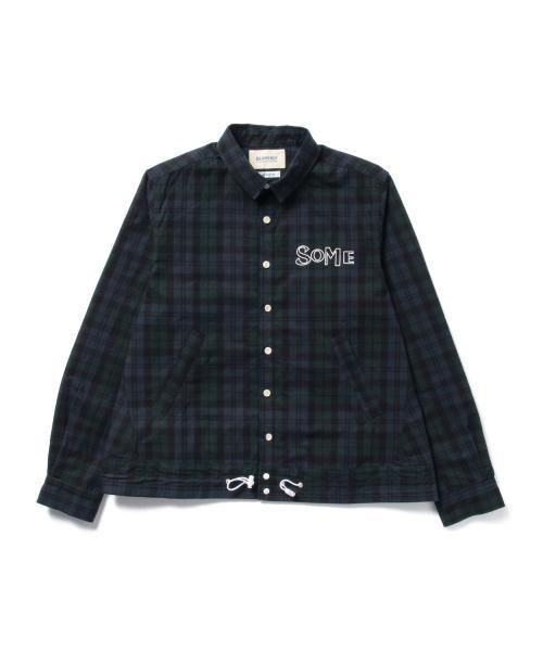 BEAMS BOY（ビームスボーイ）の「BEAMS BOY / タータンチェック プリント ドローコード ブルゾン（ブルゾン・レディース・ワイン/ネイビー・ONE SIZE）」の10枚目の写真