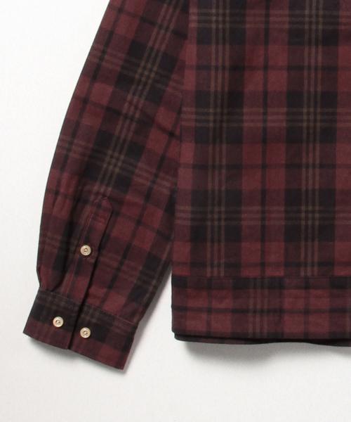 BEAMS BOY（ビームスボーイ）の「BEAMS BOY / タータンチェック プリント ドローコード ブルゾン（ブルゾン・レディース・ワイン/ネイビー・ONE SIZE）」の12枚目の写真