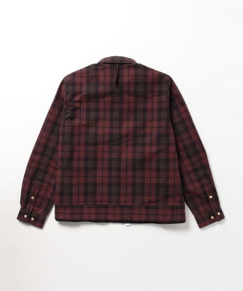 BEAMS BOY（ビームスボーイ）の「BEAMS BOY / タータンチェック プリント ドローコード ブルゾン（ブルゾン・レディース・ワイン/ネイビー・ONE SIZE）」の4枚目の写真