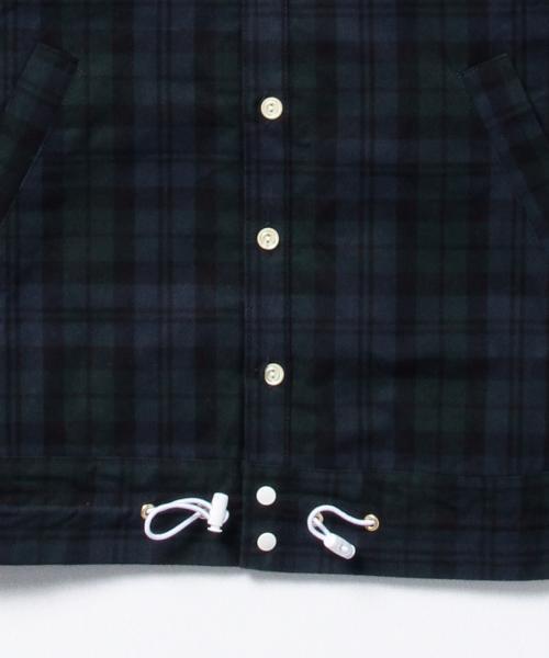 BEAMS BOY（ビームスボーイ）の「BEAMS BOY / タータンチェック プリント ドローコード ブルゾン（ブルゾン・レディース・ワイン/ネイビー・ONE SIZE）」の7枚目の写真