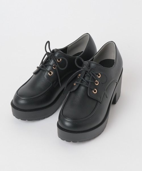 Honeys（ハニーズ）の「厚底ヒールマニッシュシューズ（ドレスシューズ・レディース・ブラック/ブラック系その他/ベージュ/ダークブラウン・S/M/L/LL）」の19枚目の写真