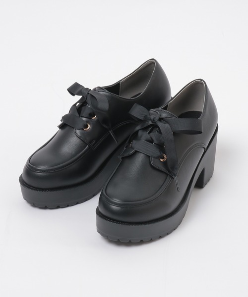 Honeys（ハニーズ）の「厚底ヒールマニッシュシューズ（ドレスシューズ・レディース・ブラック/ブラック系その他/ベージュ/ダークブラウン・S/M/L/LL）」の20枚目の写真