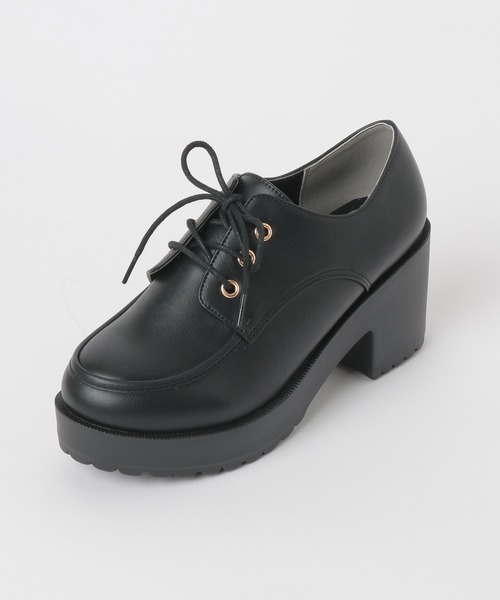 Honeys（ハニーズ）の「厚底ヒールマニッシュシューズ（ドレスシューズ・レディース・ブラック/ブラック系その他/ベージュ/ダークブラウン・S/M/L/LL）」の21枚目の写真