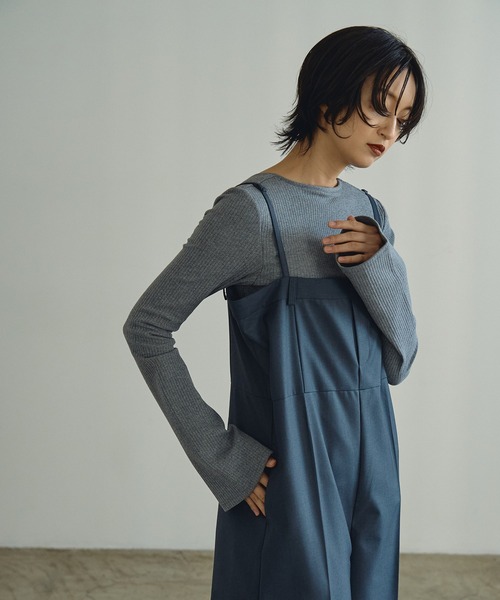Abor(アボア)の「【Abor】フレアスリーブバックオープンリブトップス(Tシャツ/カットソー・レディース・ヘザーグレー/ブラック/アイボリー/モカ・38(M)/36(S))」の20枚目の写真