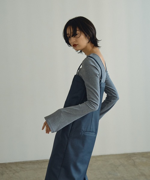 Abor(アボア)の「【Abor】フレアスリーブバックオープンリブトップス(Tシャツ/カットソー・レディース・ヘザーグレー/ブラック/アイボリー/モカ・38(M)/36(S))」の21枚目の写真