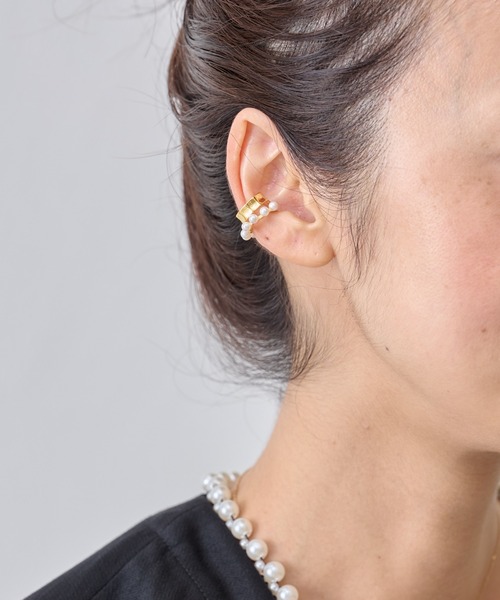 BEARDSLEY（ビアズリー）の「パールイヤーカフ（片耳用）（イヤーカフ・レディース・ゴールド・FREE）」の5枚目の写真