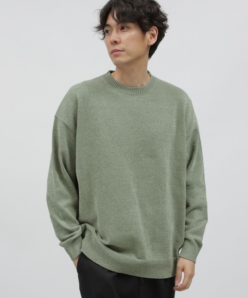 LAKOLE（ラコレ）の「マットモールテンジクプルオーバー / 199910（ニット/セーター・メンズ・グレー/ライトグリーン/オレンジ/アイボリー/ネイビー・LARGE/MEDIUM/X-LARGE）」の4枚目の写真