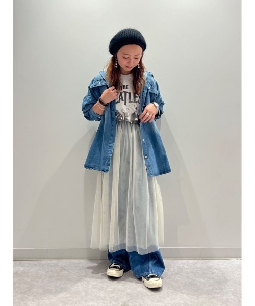 BACK NUMBER(バックナンバー)の「【BACK NUMBER】フラップポケットデニムシャツ(シャツ/ブラウス・レディース・ダークインディゴブルー・M)」の10枚目の写真