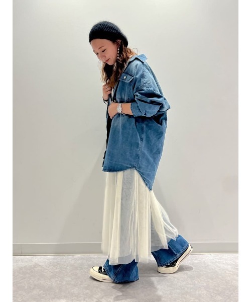 BACK NUMBER(バックナンバー)の「【BACK NUMBER】フラップポケットデニムシャツ(シャツ/ブラウス・レディース・ダークインディゴブルー・M)」の12枚目の写真
