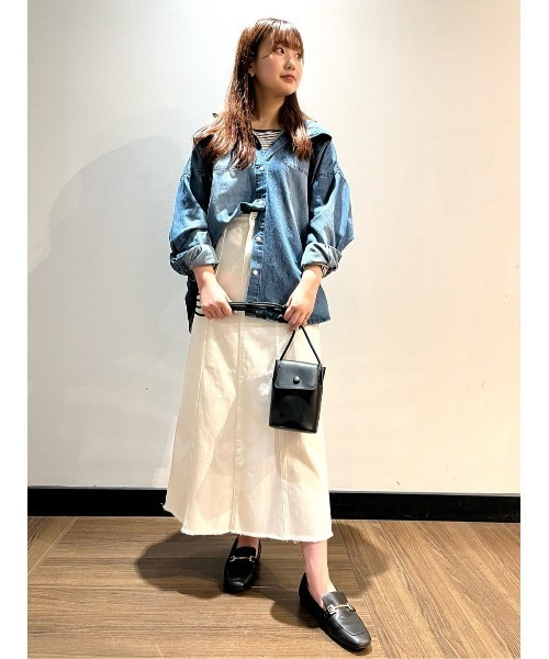 BACK NUMBER】フラップポケットデニムシャツ（シャツ/ブラウス）｜BACK