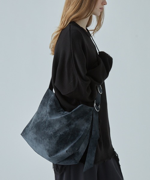 Double Ring Shoulder Bag/Tote Bag ダブルリング合皮ショルダーバッグ