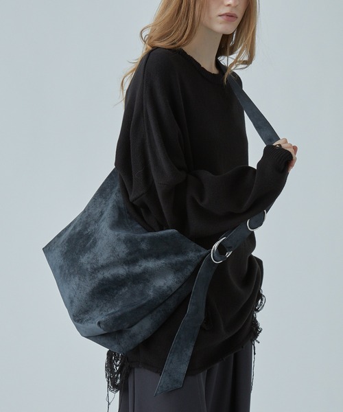 Double Ring Shoulder Bag/Tote Bag ダブルリング合皮ショルダーバッグ