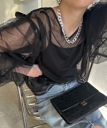 ULEULA | ボリュームスリーブブラウス/シアーチュール(シャツ/ブラウス)