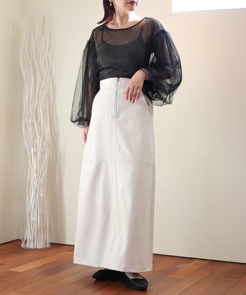 ULEULA（ウルア）の「ボリュームスリーブブラウス/シアーチュール（シャツ/ブラウス・レディース・ブラック/アイボリー/グレイッシュベージュ・FREE）」の16枚目の写真