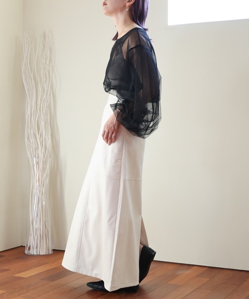 ULEULA（ウルア）の「ボリュームスリーブブラウス/シアーチュール（シャツ/ブラウス・レディース・ブラック/アイボリー/グレイッシュベージュ・FREE）」の17枚目の写真