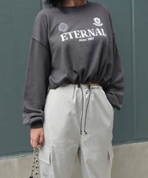 E.M.A.N.O.N（エマノン）の「【E.M.A.N.O.N】ETERNALドロストスウェットショートプルオーバー/プリント裏毛プルオーバー(RO)（スウェット）」