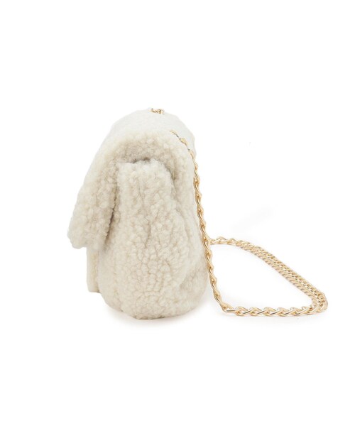 couture brooch(クチュールブローチ)の「◆ミニチェーンバッグ(ショルダーバッグ・レディース・オフホワイト/ブラック系1・00)」の5枚目の写真