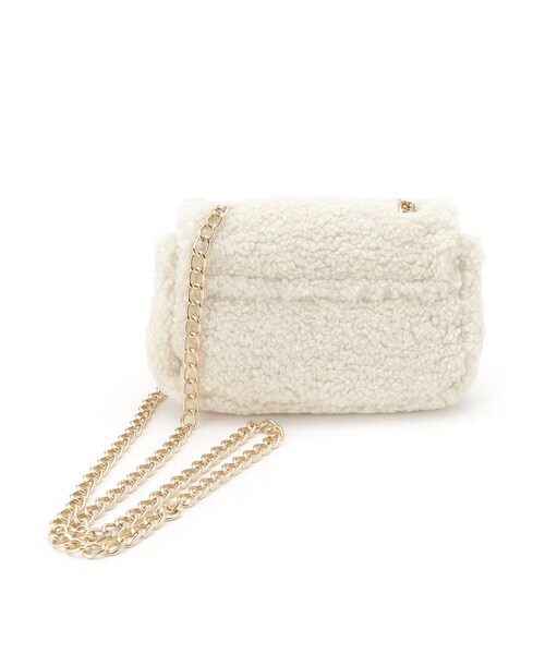 couture brooch(クチュールブローチ)の「◆ミニチェーンバッグ(ショルダーバッグ・レディース・オフホワイト/ブラック系1・00)」の6枚目の写真