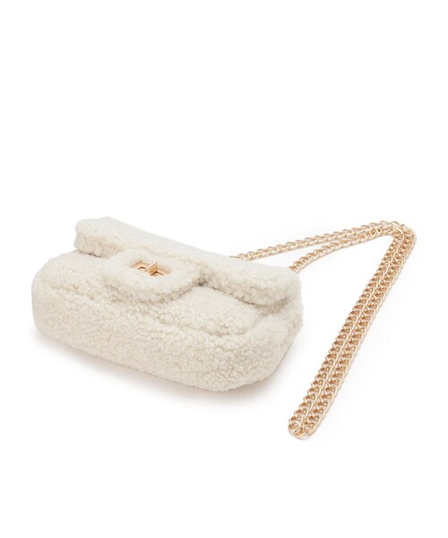 couture brooch(クチュールブローチ)の「◆ミニチェーンバッグ(ショルダーバッグ・レディース・オフホワイト/ブラック系1・00)」の7枚目の写真