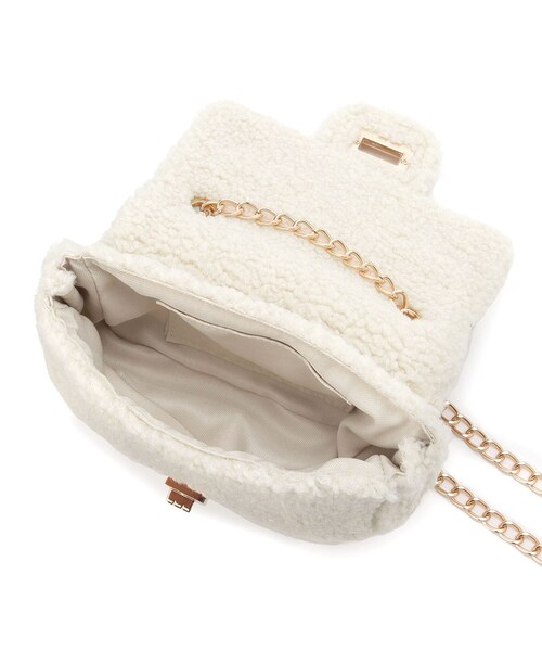 couture brooch(クチュールブローチ)の「◆ミニチェーンバッグ(ショルダーバッグ・レディース・オフホワイト/ブラック系1・00)」の8枚目の写真