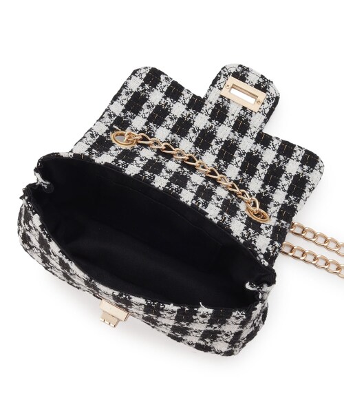 couture brooch(クチュールブローチ)の「◆ミニチェーンバッグ(ショルダーバッグ・レディース・オフホワイト/ブラック系1・00)」の9枚目の写真