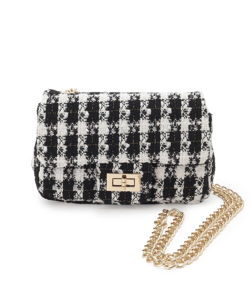 couture brooch(クチュールブローチ)の「◆ミニチェーンバッグ(ショルダーバッグ・レディース・オフホワイト/ブラック系1・00)」の14枚目の写真