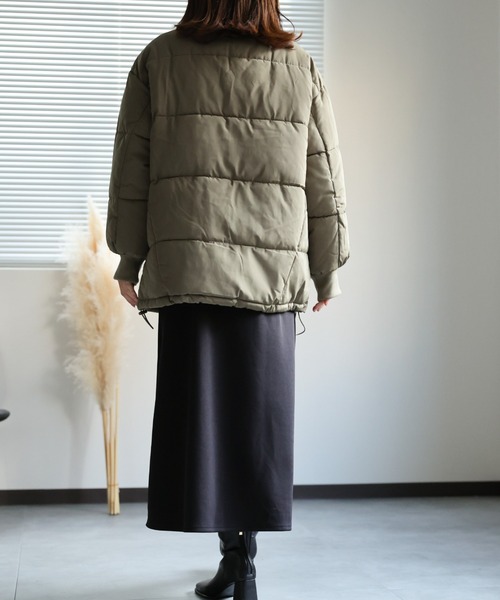 sakishimatokyo（サキシマトーキョー）の「【2WAY】リブカラー/スタンドカラー中綿コート（ダウンジャケット/コート・レディース・オフホワイト/ブラック/カーキ・FREE）」の7枚目の写真