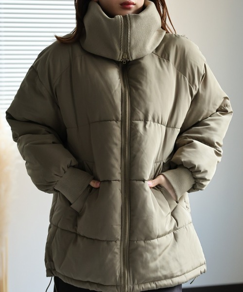 sakishimatokyo（サキシマトーキョー）の「【2WAY】リブカラー/スタンドカラー中綿コート（ダウンジャケット/コート・レディース・オフホワイト/ブラック/カーキ・FREE）」の14枚目の写真