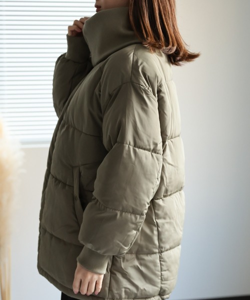 sakishimatokyo（サキシマトーキョー）の「【2WAY】リブカラー/スタンドカラー中綿コート（ダウンジャケット/コート・レディース・オフホワイト/ブラック/カーキ・FREE）」の15枚目の写真