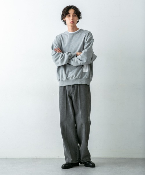 NANO universe（ナノユニバース）の「｢HOTEL PALACE(オテル パラス)｣ブリーチワイドデニムパンツ（デニムパンツ・メンズ・ブルー/ブラック・M/S/L）」の6枚目の写真