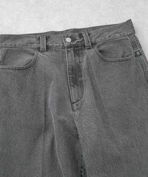 NANO universe（ナノユニバース）の「｢HOTEL PALACE(オテル パラス)｣ブリーチワイドデニムパンツ（デニムパンツ・メンズ・ブルー/ブラック・M/S/L）」の18枚目の写真