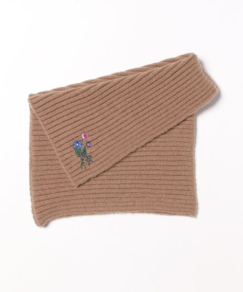 SUPER HAKKA（スーパーハッカ）の「フラワーバンドル刺繍ネックカバースヌード（ストール/ショール・レディース・ライトグレー/グリーン/ブラウン・FREE）」の8枚目の写真