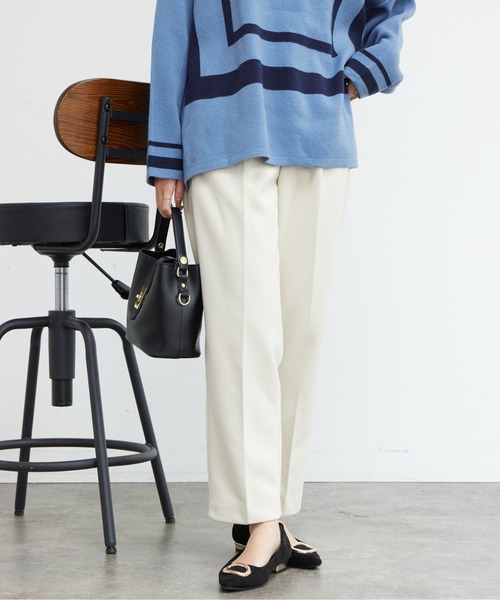 Chez toi（シェトワ）の「起毛ストレッチタックテーパードパンツ（その他パンツ・レディース・カーキ/ブラック/ベージュ/アイボリー・SMALL/MEDIUM）」の5枚目の写真