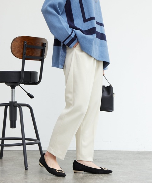 Chez toi（シェトワ）の「起毛ストレッチタックテーパードパンツ（その他パンツ・レディース・カーキ/ブラック/ベージュ/アイボリー・SMALL/MEDIUM）」の21枚目の写真