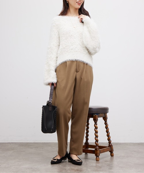Chez toi（シェトワ）の「起毛ストレッチタックテーパードパンツ（その他パンツ・レディース・カーキ/ブラック/ベージュ/アイボリー・SMALL/MEDIUM）」の15枚目の写真