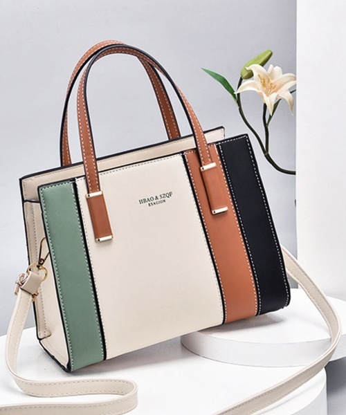 Miniministore(ミニミニストア)の「おしゃれ ハンドバッグ PUレザーかばん(ショルダーバッグ・レディース・ワインレッド/ブラウン/ベージュ/グリーン/アイボリー/ブラック・フリー)」の2枚目の写真