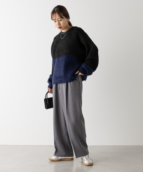 COLONY 2139(コロニートゥーワンスリーナイン)の「カラーブロッキングシャギーニットプルオーバー(ニット/セーター・レディース・ネイビー/ブラック・FREE)」の9枚目の写真