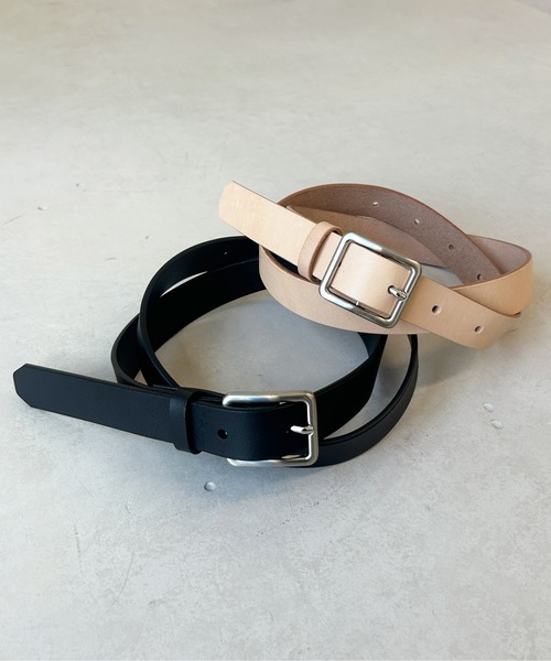 CPCM（シーピーシーエム）の「本革スクエアバックルベルト（ベルト・メンズ・ブラック/ベージュ・F）」の8枚目の写真