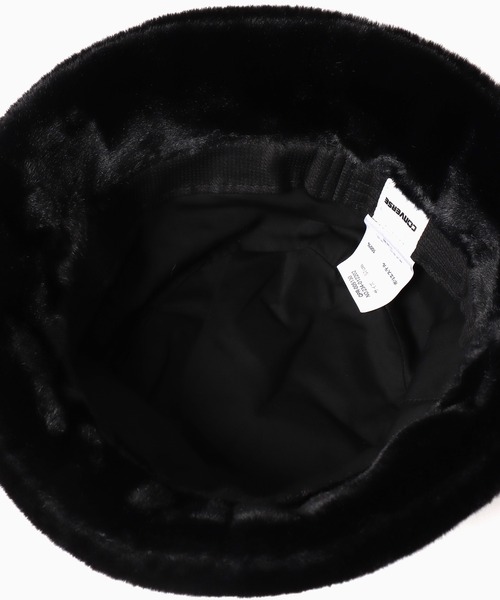 CONVERSE（コンバース）の「CONVERSE/コンバース FUR BUCKET HAT バケットハット（ハット・メンズ・ピンク/グレー/ブラック/ライトパープル/レオパード/アイボリー・57cm）」の12枚目の写真