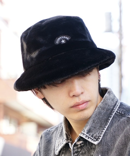 CONVERSE（コンバース）の「CONVERSE/コンバース FUR BUCKET HAT バケットハット（ハット・メンズ・ピンク/グレー/ブラック/ライトパープル/レオパード/アイボリー・57cm）」の16枚目の写真