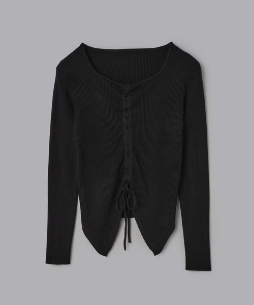 Olu.（オルドット）の「フロントギャザーニット（ニット/セーター・レディース・ブラック/ブラウン/ホワイト・FREE）」の19枚目の写真