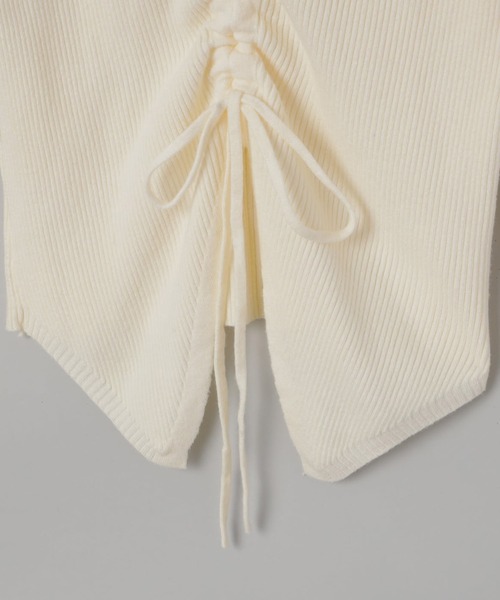 Olu.（オルドット）の「フロントギャザーニット（ニット/セーター・レディース・ブラック/ブラウン/ホワイト・FREE）」の22枚目の写真