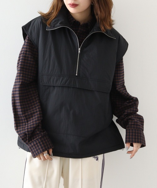 N⭐︎ 1/f clothing ハーフジップショートダウンベスト N⭐︎ 1/f
