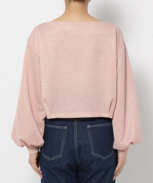 mysty woman（ミスティウーマン）の「ラメ裏毛2WAYプルオーバー　997005（Tシャツ/カットソー・レディース・ライトピンク/アイボリー/ライトグレー・FREE）」の11枚目の写真